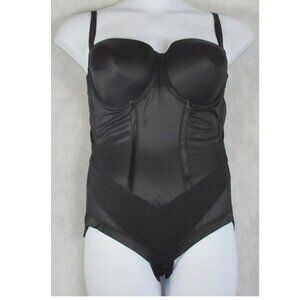 Maidenform Women's Ultra Firm Built-In-Bra Body Shaper Bodysuit, Black, 36B